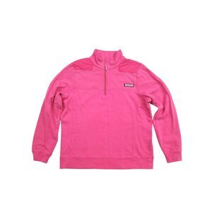 Vineyard Vines Womens Medium Hot Pink Shep Shirt Quarter Zip Pullover Preppy